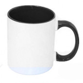 Кружка с цветной черной ручкой и заливкой